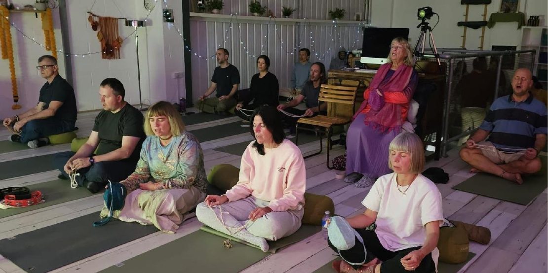 Outdoor yoga outreach session at Yoga4All in Southend-on-Sea