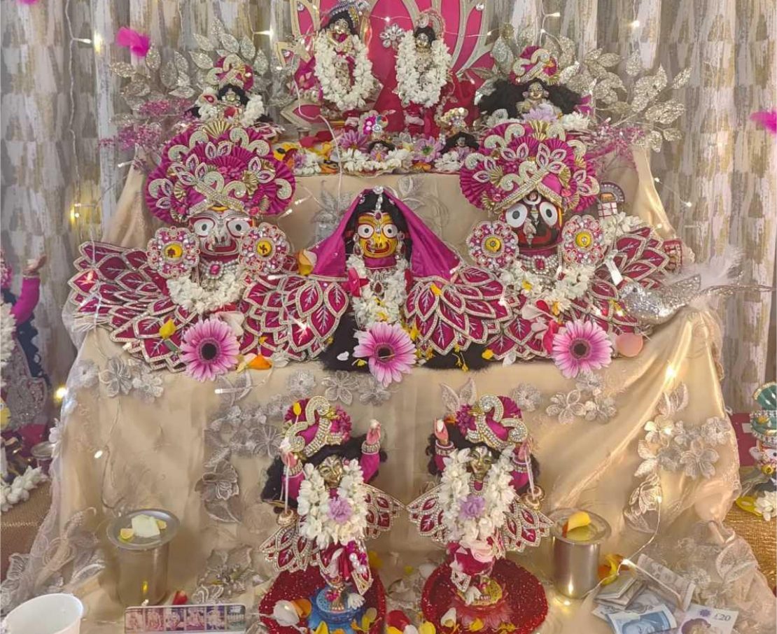 Decorated deities for the Chelmsford anniversary celebration