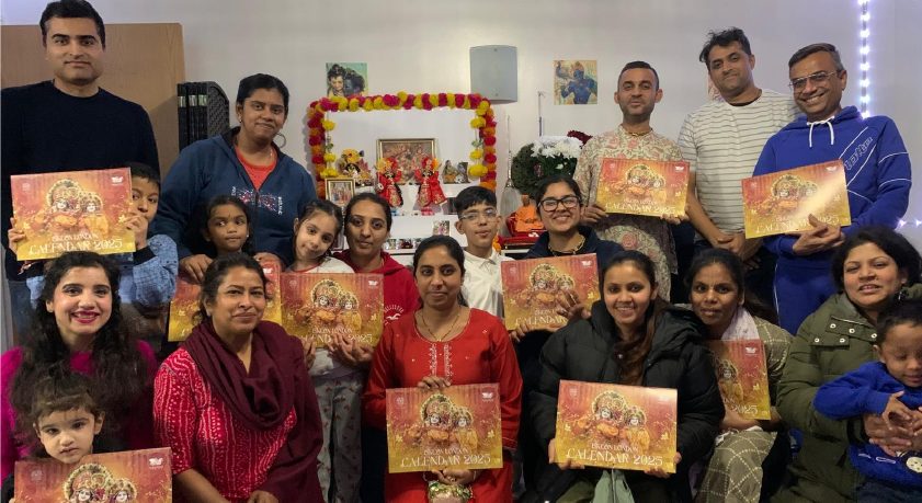 Bhakti Vriksha team members with Jaksu Mataji